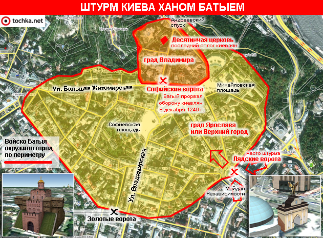 Инфографика: взятие Киева ханом Батыем