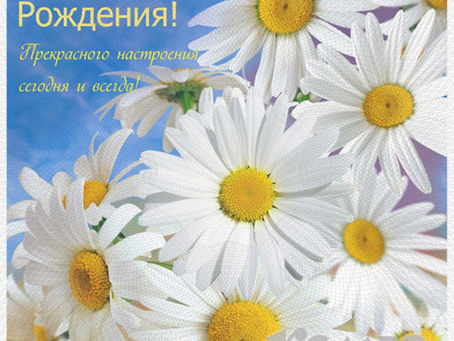 Анимационная открытка с днем рождения ромашки Анимационная открытка с днем рождения ромашки