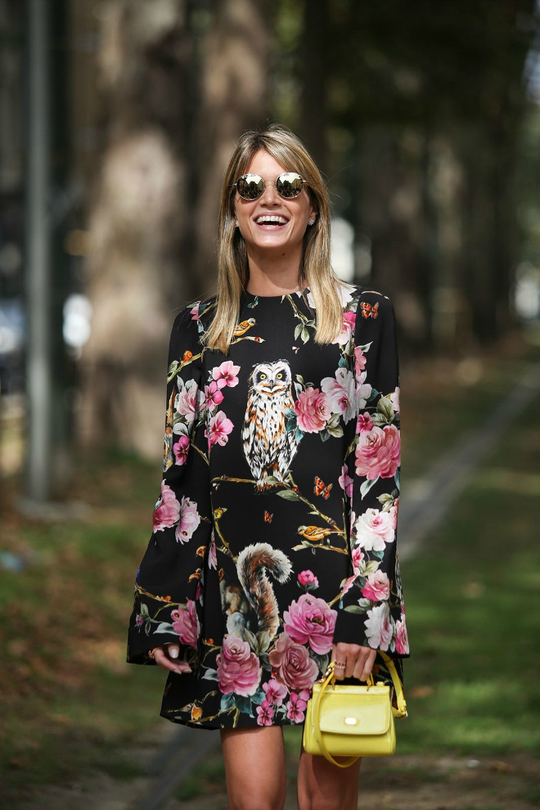 Мода весна-літо 2016: квітковий принт (street style)
