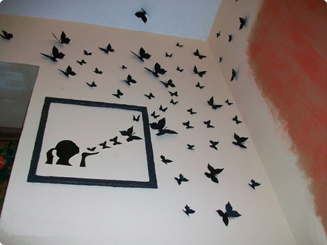 Бабочки на стену своими руками из бумаги шаблоны