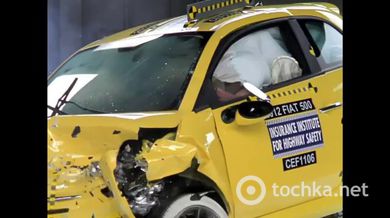 2012 Fiat 500 frontal offset test