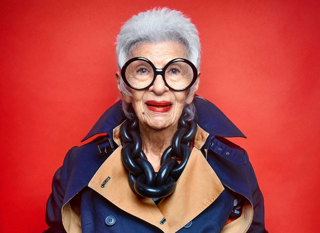 Айрис Апфель для Blue Illusion