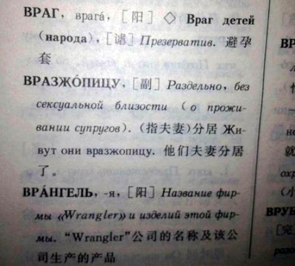 Трудности изучения русского языка