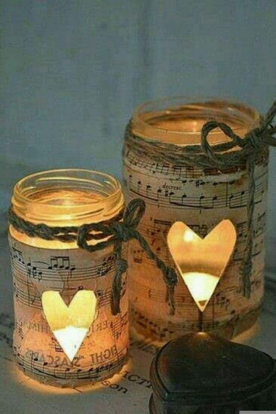 Декор свечей ко Дню влюбленных