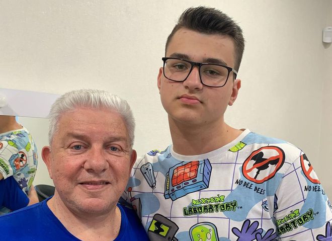 Олег Филимонов с внуком