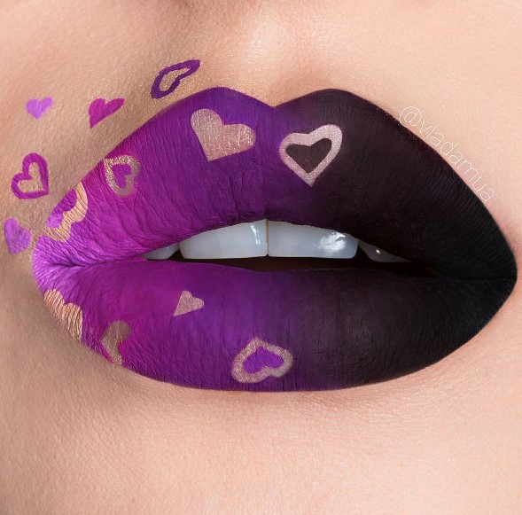 Креативный макияж губ в инстаграме украинского визажиста 