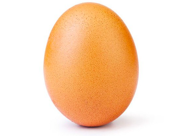 Яйце-рекордсмен в Instagram