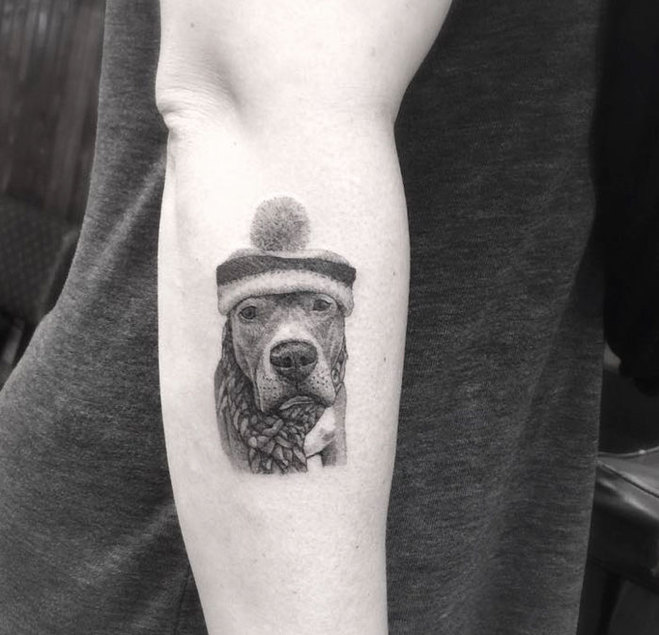 Прикольные татуировки для любителей собак