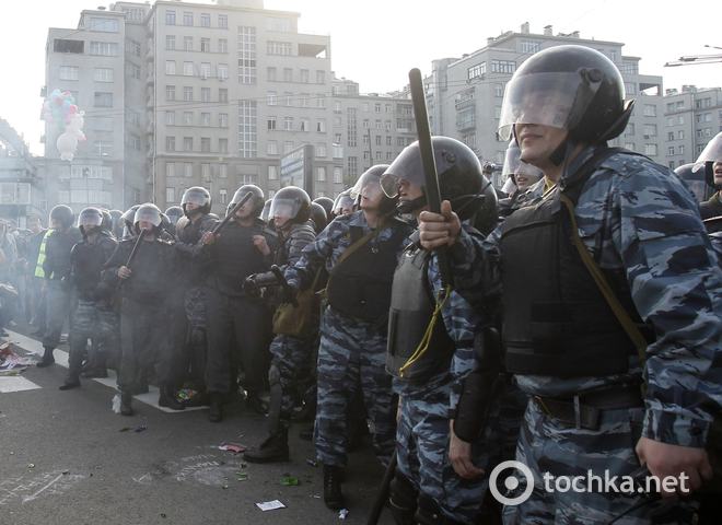 Стычки с ОМОНом на Марше миллионов
