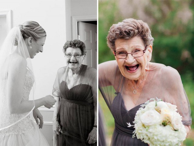 89-летняя бабушка стала подружкой невесты