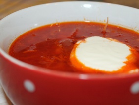 Борщ с курицей