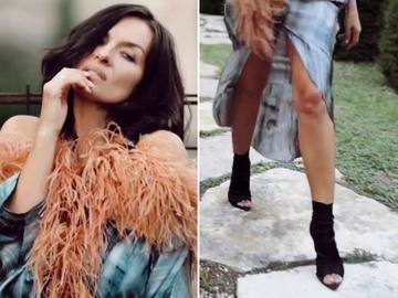 Мейхер підкорила публіку образом на підборах і в сукні з боа