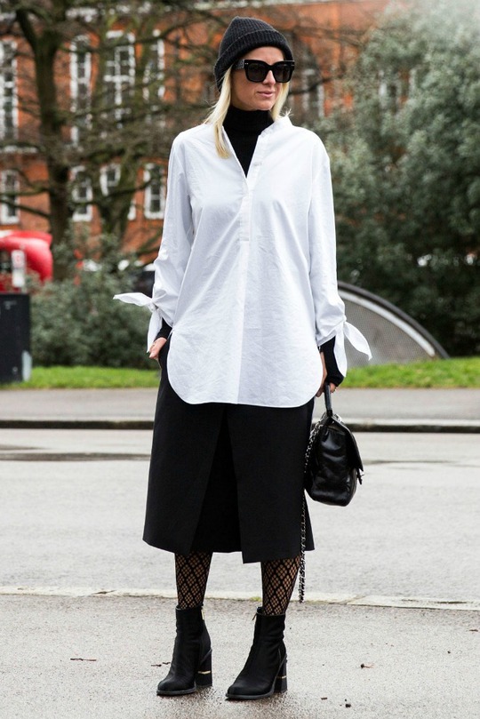 Тиждень моди в Лондоні: ч/б street style
