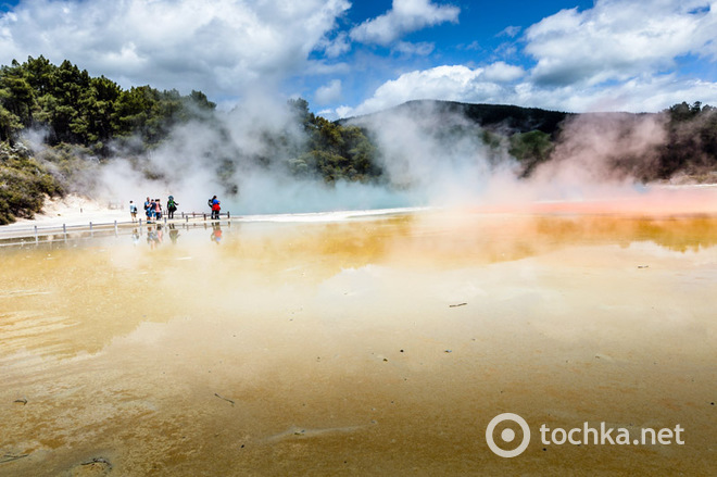Бассейн с шампанским: термальный источник в Новой Зеландии 