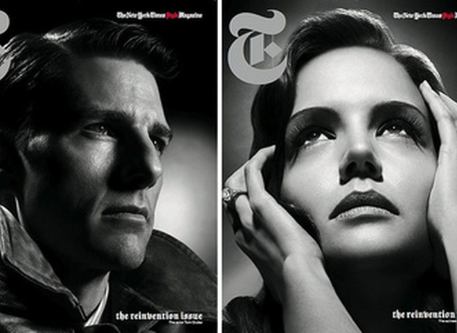 Гламурные Том Круз и Кэти Холмс в журнале T (The New York Times Style Magazine) 
