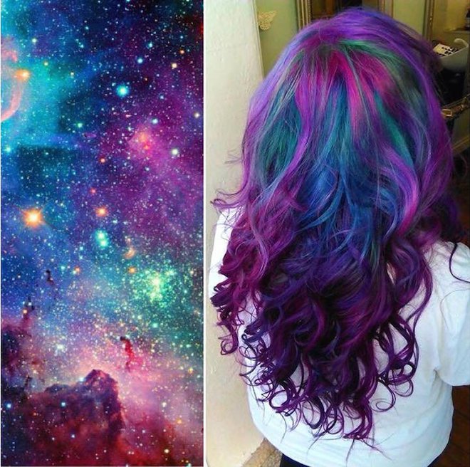 Космический цвето волос