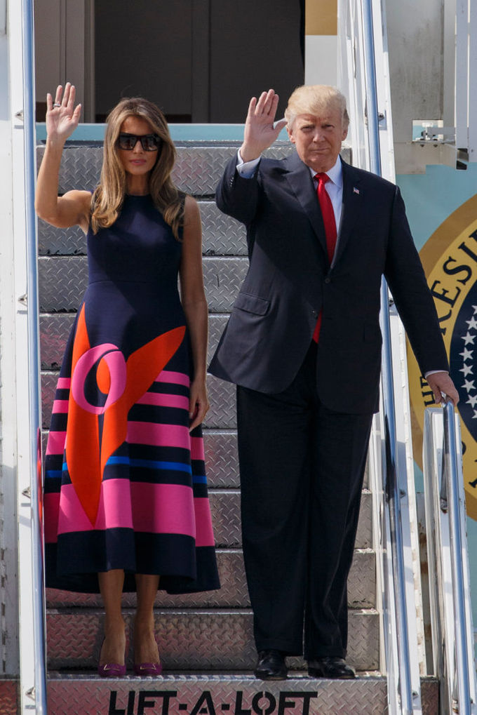 Меланія Трамп у яскравій сукні від Delpozo