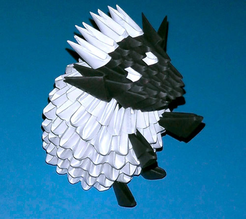 Символ 2015 года в технике модульного оригами