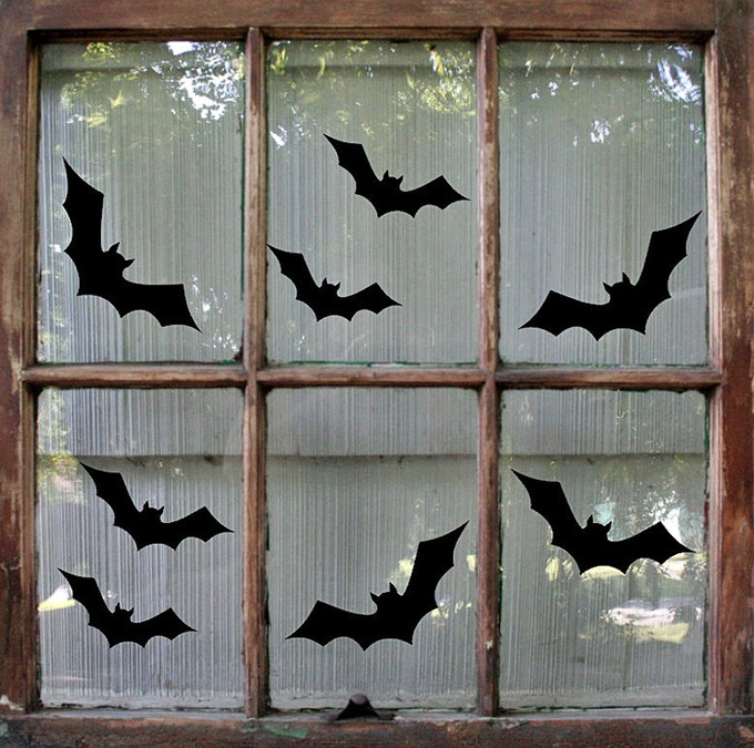 Украсить дом на Хэллоуин, летучие мыши