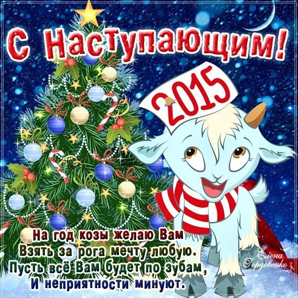 С наступающим годом овцы 2015