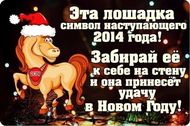 Лошадка 2014 года приносит удачу