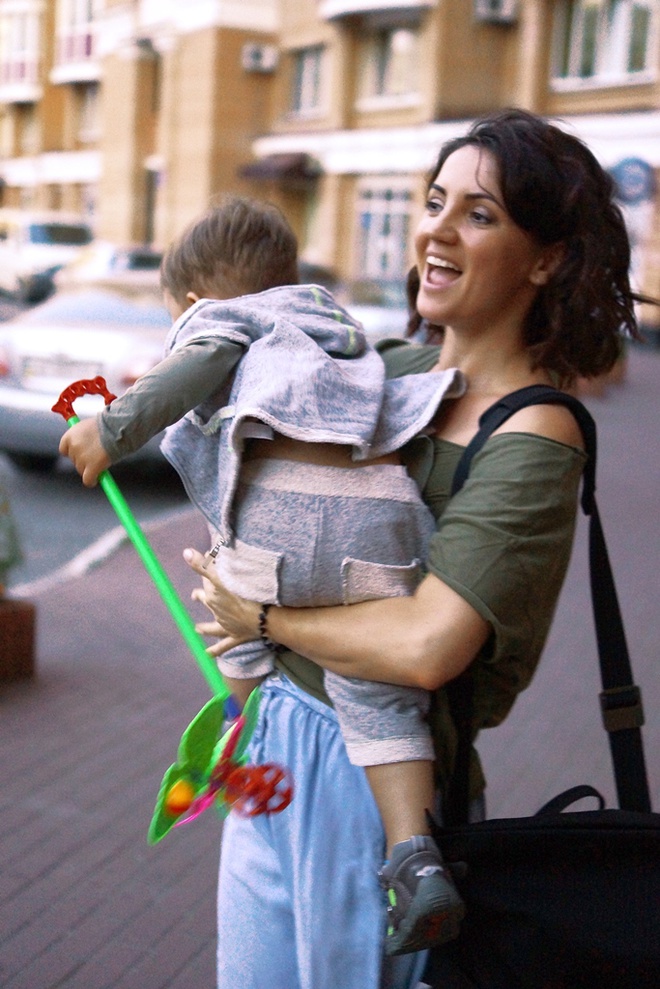 Оля цибульская с сыном