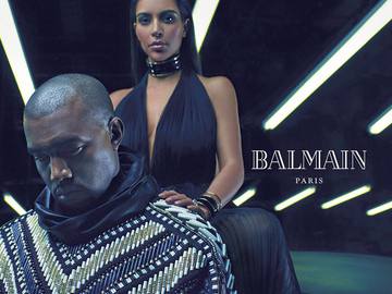 Кім Кардашьян і Каньє Вест у рекламі Balmain
