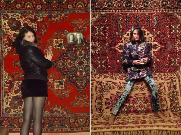 Эротика на фоне ковра