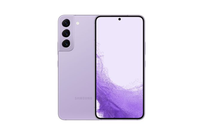 Samsung Galaxy S22 у кольорі перлистий фіолетовий