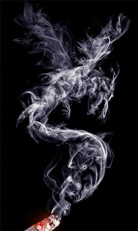 Очаровательные рисунки из дыма