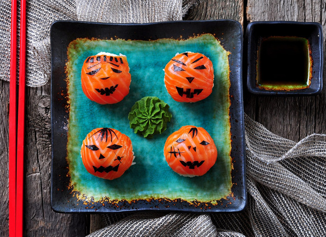 Суши: рецепт в домашних условиях на Хэллоуин