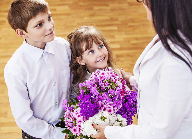 День учителя, учитель, класс, дети, ученики