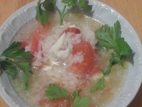 Куриный суп с помидорами