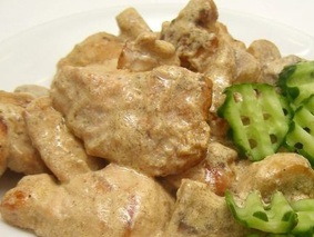 Курица с грибами в сливках Курица с грибами в сливках