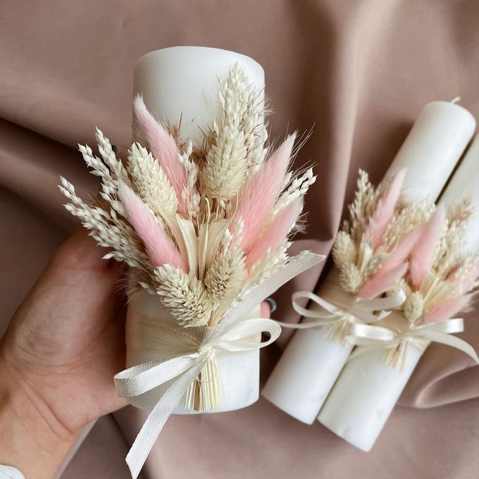 Как оформить (украсить) свадебные свечи своими руками