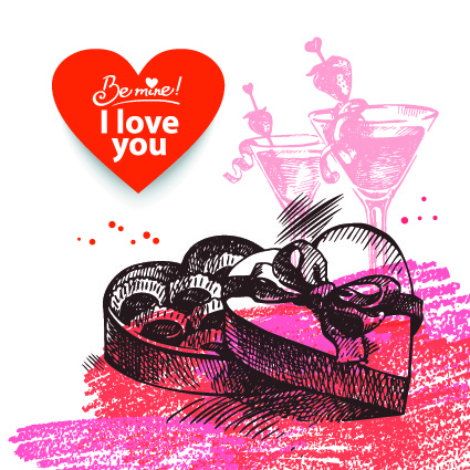 Красивая открытка на День Святого Валентина 2015