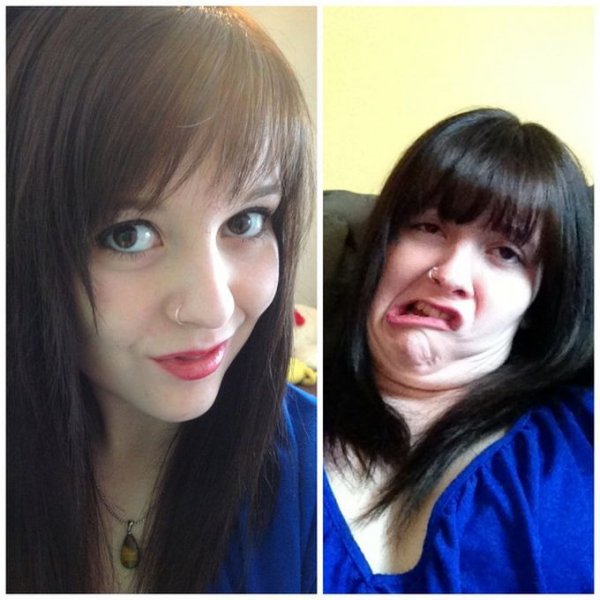 Настоящее лицо женщины