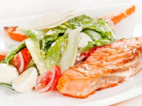 Рыба запеченная с овощами и сыром моцарелла