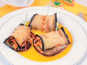 Баклажанные рулетики