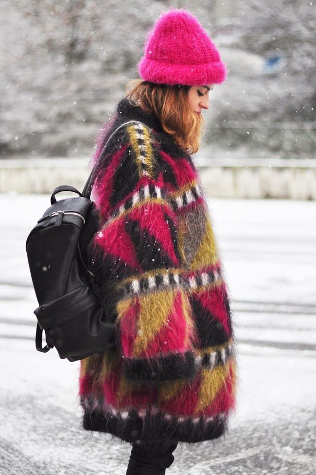 Что носить зимой: вязаные шапки