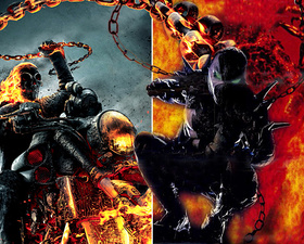 Битва персонажей «Призрачный гонщик» против «Спауна»