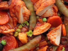 Чечевица с курицей