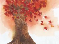 Осенняя открытка про любовь