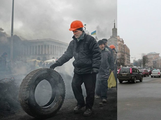 Киев год назад и сегодня