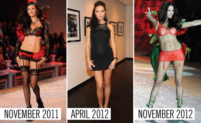 Модели Victoria’s Secret до и после беременности