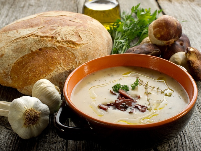 Як приготувати гречаний суп, Пісні страви з грибів