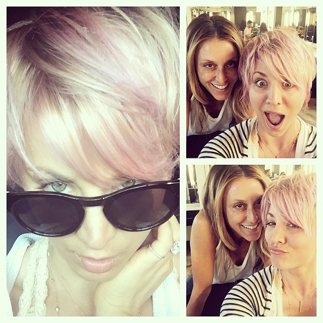 Кейлі Куоко пофарбувала волосся в пастельно-рожевий колір