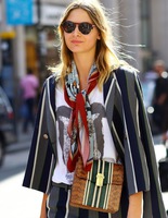 Как носить объемный шарф: street-style примеры Как носить объемный шарф: street-style примеры