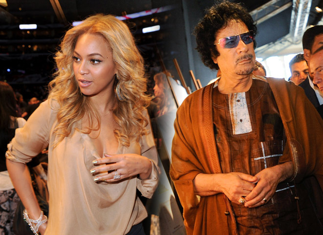 Муаммар Каддафи и Бейонси