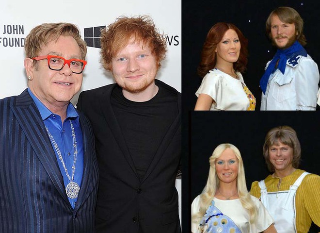 Элтон Джон, Эд Ширан и ABBA